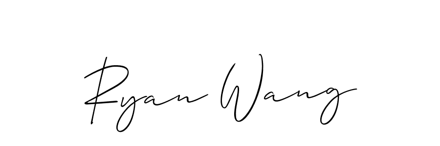 You should practise on your own different ways (Allison_Script) to write your name (Ryan Wang) in signature. don't let someone else do it for you. Ryan Wang signature style 2 images and pictures png