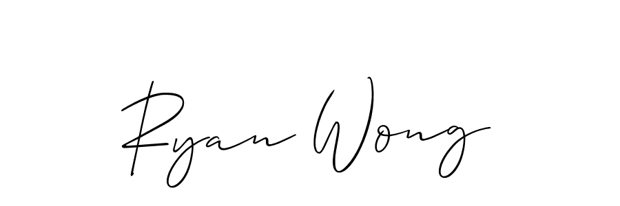 Make a beautiful signature design for name Ryan Wong. With this signature (Allison_Script) style, you can create a handwritten signature for free. Ryan Wong signature style 2 images and pictures png