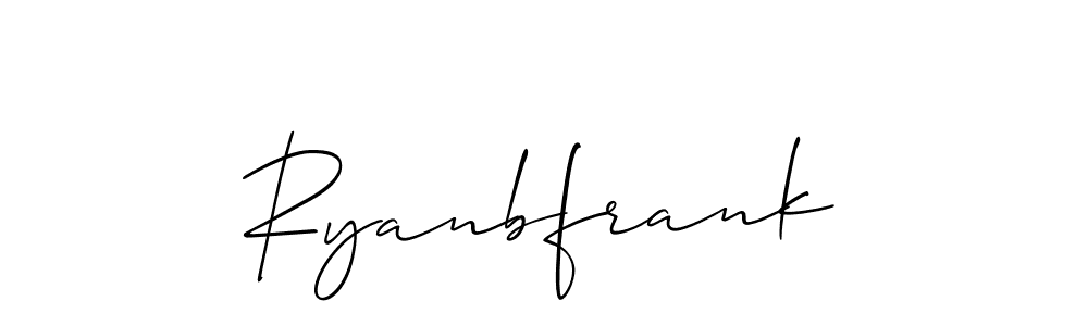 The best way (Allison_Script) to make a short signature is to pick only two or three words in your name. The name Ryanbfrank include a total of six letters. For converting this name. Ryanbfrank signature style 2 images and pictures png