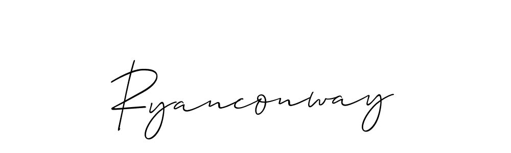 The best way (Allison_Script) to make a short signature is to pick only two or three words in your name. The name Ryanconway include a total of six letters. For converting this name. Ryanconway signature style 2 images and pictures png