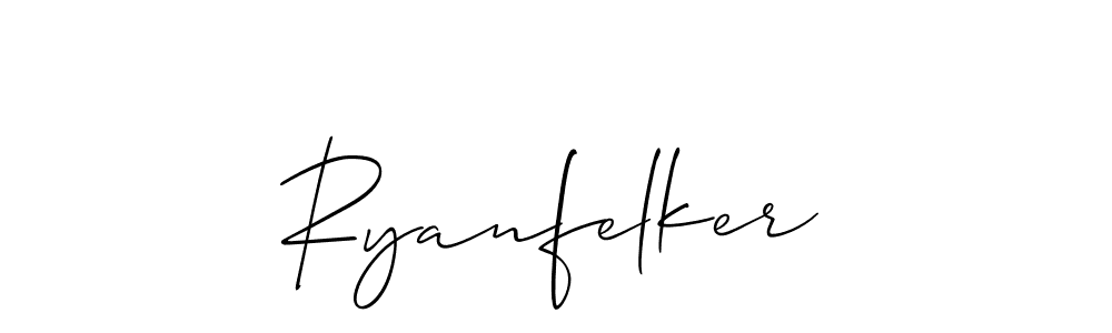 It looks lik you need a new signature style for name Ryanfelker. Design unique handwritten (Allison_Script) signature with our free signature maker in just a few clicks. Ryanfelker signature style 2 images and pictures png