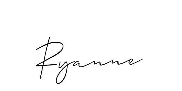 How to make Ryanne signature? Allison_Script is a professional autograph style. Create handwritten signature for Ryanne name. Ryanne signature style 2 images and pictures png