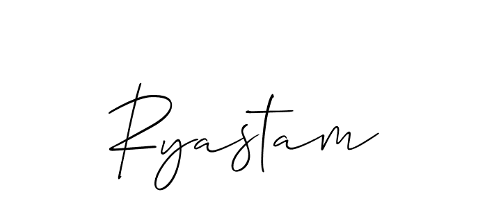 How to make Ryastam signature? Allison_Script is a professional autograph style. Create handwritten signature for Ryastam name. Ryastam signature style 2 images and pictures png