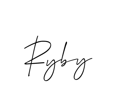 You should practise on your own different ways (Allison_Script) to write your name (Ryby) in signature. don't let someone else do it for you. Ryby signature style 2 images and pictures png