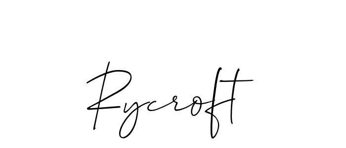 Once you've used our free online signature maker to create your best signature Allison_Script style, it's time to enjoy all of the benefits that Rycroft name signing documents. Rycroft signature style 2 images and pictures png