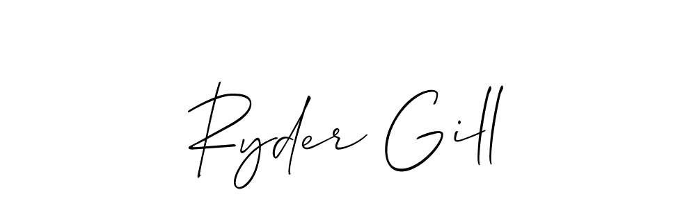 How to make Ryder Gill name signature. Use Allison_Script style for creating short signs online. This is the latest handwritten sign. Ryder Gill signature style 2 images and pictures png