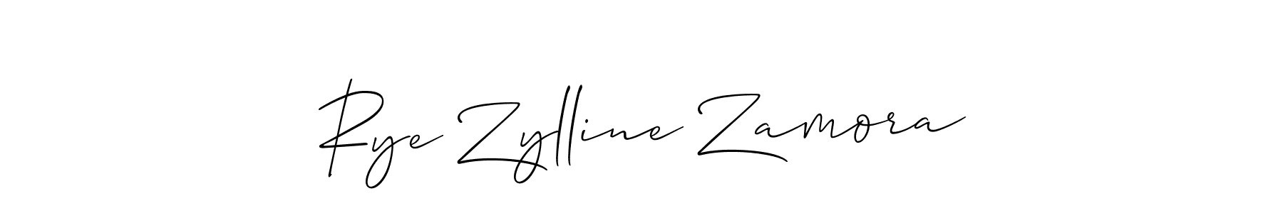 It looks lik you need a new signature style for name Rye Zylline Zamora. Design unique handwritten (Allison_Script) signature with our free signature maker in just a few clicks. Rye Zylline Zamora signature style 2 images and pictures png