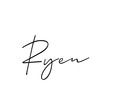 It looks lik you need a new signature style for name Ryen. Design unique handwritten (Allison_Script) signature with our free signature maker in just a few clicks. Ryen signature style 2 images and pictures png