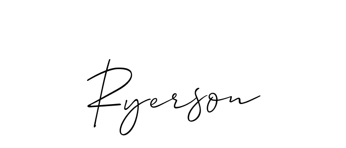 It looks lik you need a new signature style for name Ryerson. Design unique handwritten (Allison_Script) signature with our free signature maker in just a few clicks. Ryerson signature style 2 images and pictures png