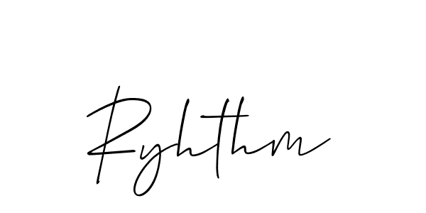You should practise on your own different ways (Allison_Script) to write your name (Ryhthm) in signature. don't let someone else do it for you. Ryhthm signature style 2 images and pictures png