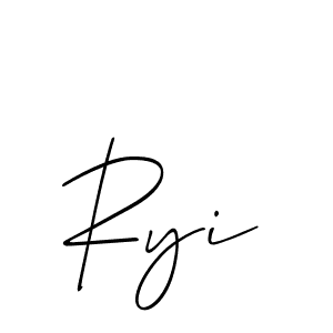 The best way (Allison_Script) to make a short signature is to pick only two or three words in your name. The name Ryi include a total of six letters. For converting this name. Ryi signature style 2 images and pictures png