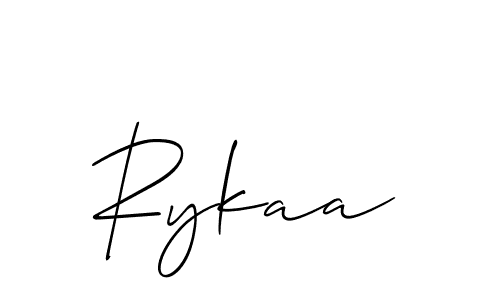 The best way (Allison_Script) to make a short signature is to pick only two or three words in your name. The name Rykaa include a total of six letters. For converting this name. Rykaa signature style 2 images and pictures png