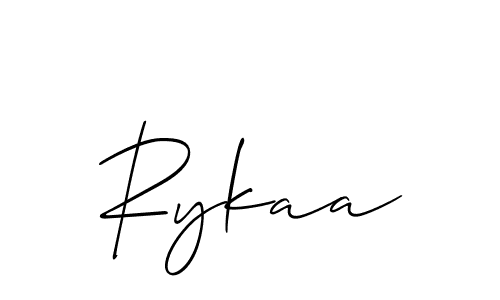 The best way (Allison_Script) to make a short signature is to pick only two or three words in your name. The name Rykaa include a total of six letters. For converting this name. Rykaa signature style 2 images and pictures png