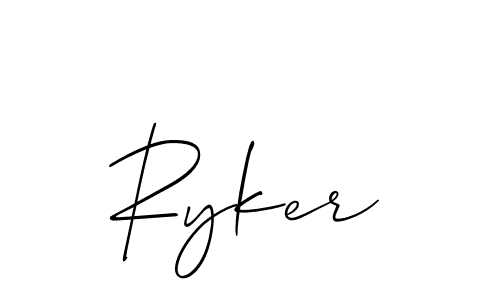 The best way (Allison_Script) to make a short signature is to pick only two or three words in your name. The name Ryker include a total of six letters. For converting this name. Ryker signature style 2 images and pictures png