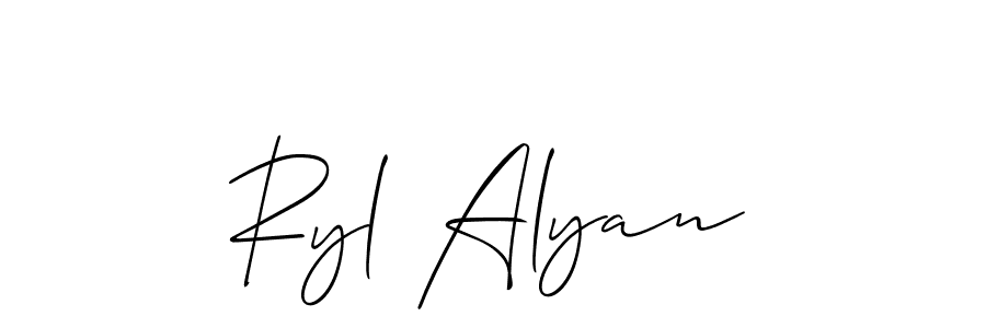 Once you've used our free online signature maker to create your best signature Allison_Script style, it's time to enjoy all of the benefits that Ryl Alyan name signing documents. Ryl Alyan signature style 2 images and pictures png