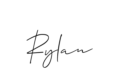 Rylan stylish signature style. Best Handwritten Sign (Allison_Script) for my name. Handwritten Signature Collection Ideas for my name Rylan. Rylan signature style 2 images and pictures png