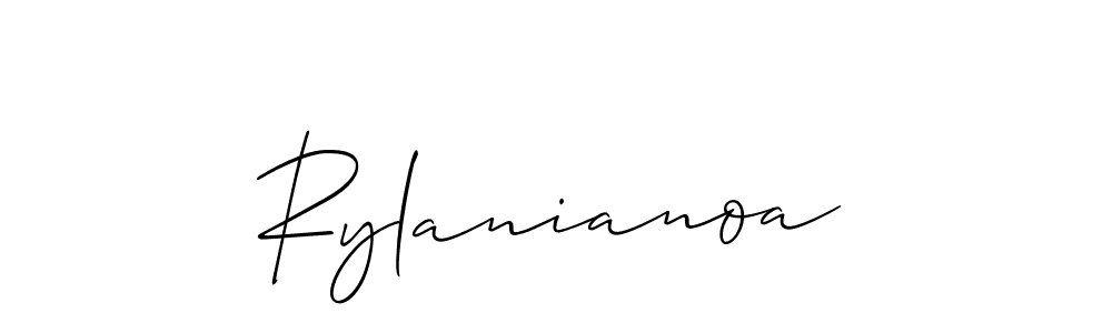 How to make Rylanianoa name signature. Use Allison_Script style for creating short signs online. This is the latest handwritten sign. Rylanianoa signature style 2 images and pictures png