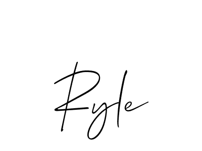 Use a signature maker to create a handwritten signature online. With this signature software, you can design (Allison_Script) your own signature for name Ryle. Ryle signature style 2 images and pictures png