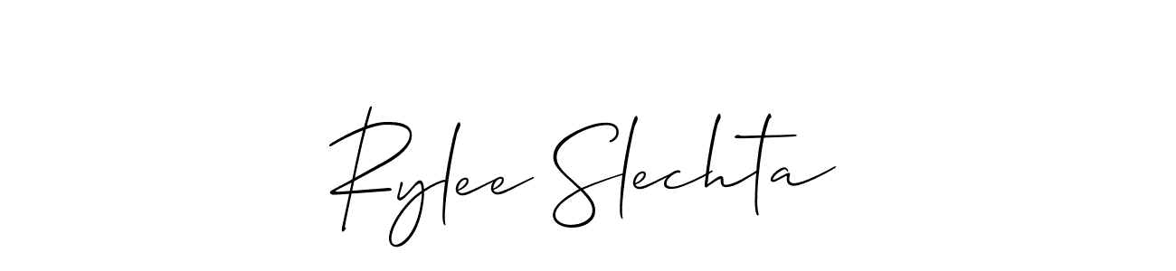 Design your own signature with our free online signature maker. With this signature software, you can create a handwritten (Allison_Script) signature for name Rylee Slechta. Rylee Slechta signature style 2 images and pictures png