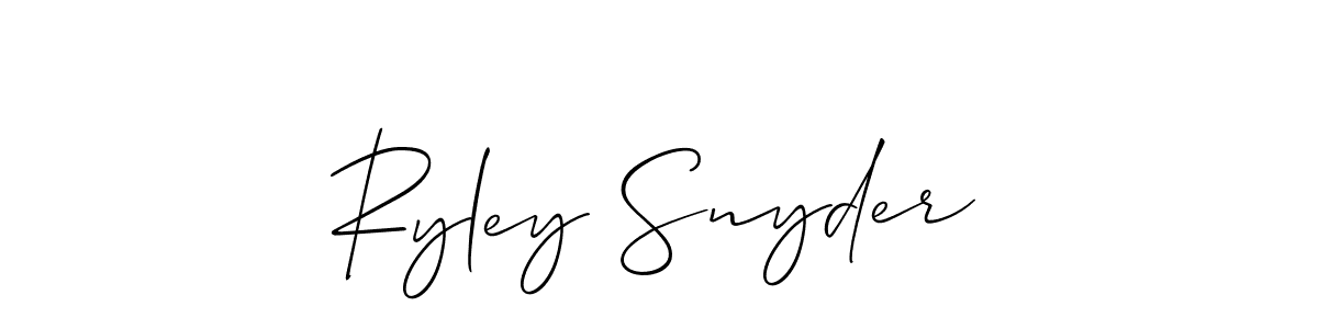 Also You can easily find your signature by using the search form. We will create Ryley Snyder name handwritten signature images for you free of cost using Allison_Script sign style. Ryley Snyder signature style 2 images and pictures png