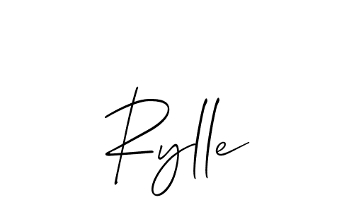 How to make Rylle name signature. Use Allison_Script style for creating short signs online. This is the latest handwritten sign. Rylle signature style 2 images and pictures png