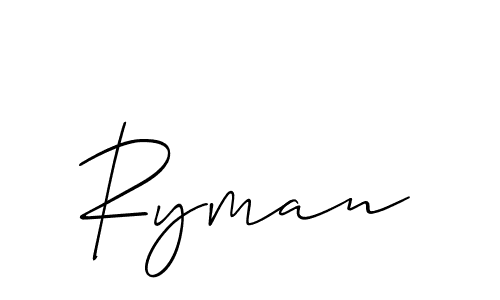 Design your own signature with our free online signature maker. With this signature software, you can create a handwritten (Allison_Script) signature for name Ryman. Ryman signature style 2 images and pictures png