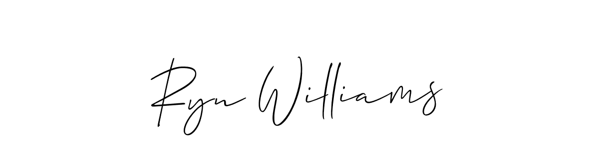 Allison_Script is a professional signature style that is perfect for those who want to add a touch of class to their signature. It is also a great choice for those who want to make their signature more unique. Get Ryn Williams name to fancy signature for free. Ryn Williams signature style 2 images and pictures png