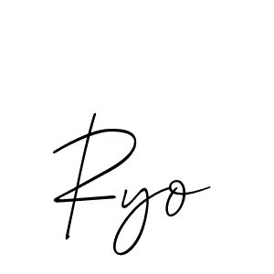 Make a beautiful signature design for name Ryo. With this signature (Allison_Script) style, you can create a handwritten signature for free. Ryo signature style 2 images and pictures png