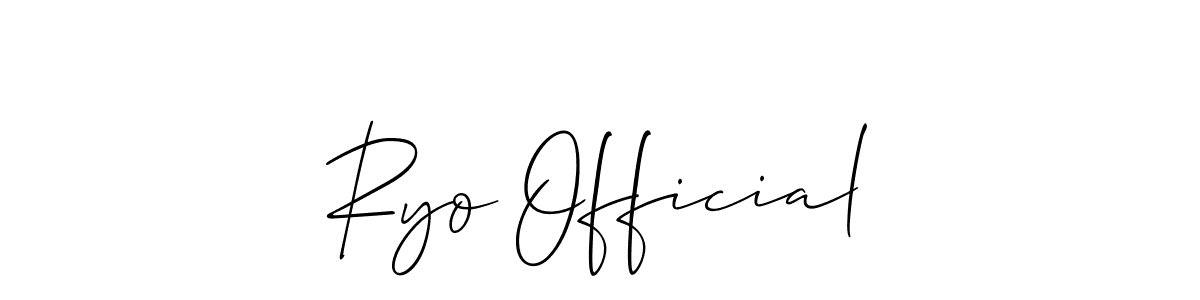This is the best signature style for the Ryo Official name. Also you like these signature font (Allison_Script). Mix name signature. Ryo Official signature style 2 images and pictures png