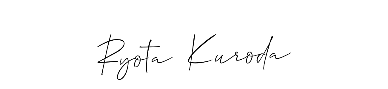 Similarly Allison_Script is the best handwritten signature design. Signature creator online .You can use it as an online autograph creator for name Ryota  Kuroda. Ryota  Kuroda signature style 2 images and pictures png