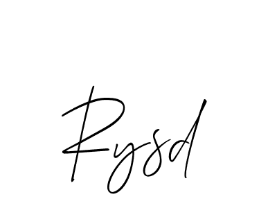 Create a beautiful signature design for name Rysd. With this signature (Allison_Script) fonts, you can make a handwritten signature for free. Rysd signature style 2 images and pictures png