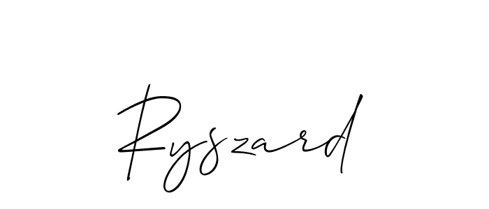 How to make Ryszard name signature. Use Allison_Script style for creating short signs online. This is the latest handwritten sign. Ryszard signature style 2 images and pictures png