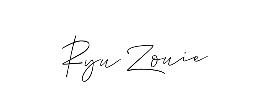 Make a beautiful signature design for name Ryu Zouie. With this signature (Allison_Script) style, you can create a handwritten signature for free. Ryu Zouie signature style 2 images and pictures png