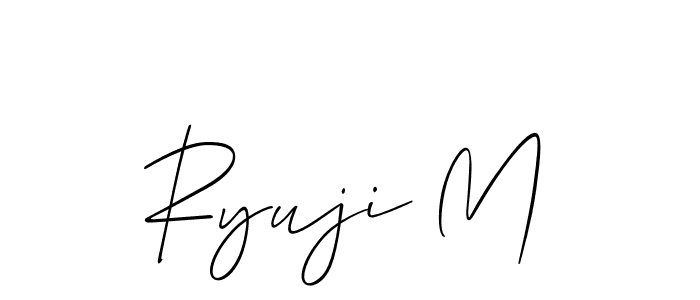 Design your own signature with our free online signature maker. With this signature software, you can create a handwritten (Allison_Script) signature for name Ryuji M. Ryuji M signature style 2 images and pictures png