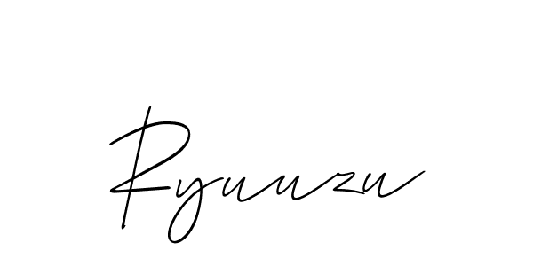if you are searching for the best signature style for your name Ryuuzu. so please give up your signature search. here we have designed multiple signature styles  using Allison_Script. Ryuuzu signature style 2 images and pictures png