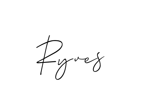 Also we have Ryves name is the best signature style. Create professional handwritten signature collection using Allison_Script autograph style. Ryves signature style 2 images and pictures png