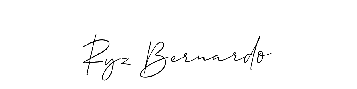 Use a signature maker to create a handwritten signature online. With this signature software, you can design (Allison_Script) your own signature for name Ryz Bernardo. Ryz Bernardo signature style 2 images and pictures png