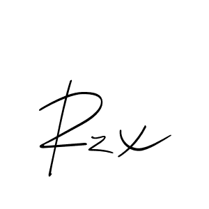 Use a signature maker to create a handwritten signature online. With this signature software, you can design (Allison_Script) your own signature for name Rzx. Rzx signature style 2 images and pictures png