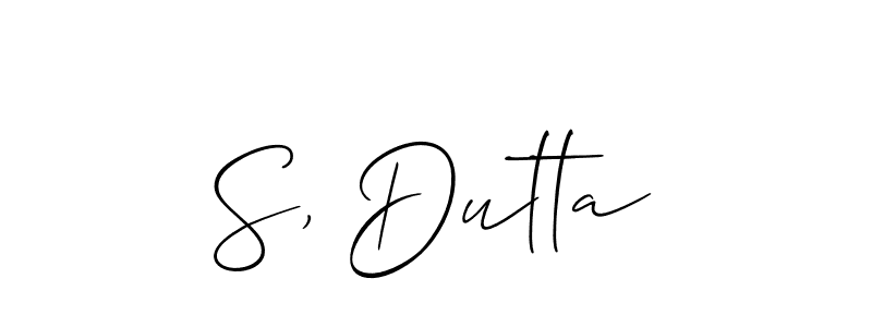 You should practise on your own different ways (Allison_Script) to write your name (S, Dutta) in signature. don't let someone else do it for you. S, Dutta signature style 2 images and pictures png