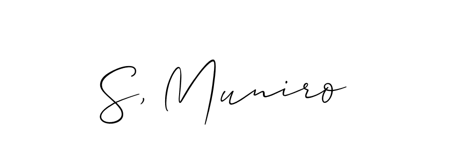 Make a beautiful signature design for name S, Muniro. Use this online signature maker to create a handwritten signature for free. S, Muniro signature style 2 images and pictures png