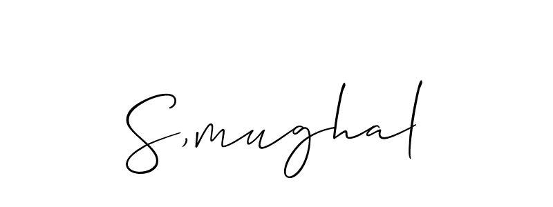 It looks lik you need a new signature style for name S,mughal. Design unique handwritten (Allison_Script) signature with our free signature maker in just a few clicks. S,mughal signature style 2 images and pictures png