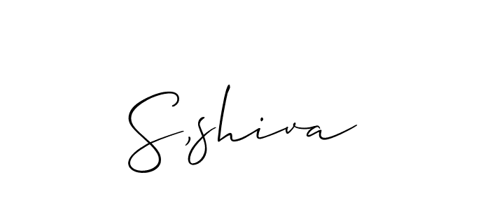 How to make S,shiva name signature. Use Allison_Script style for creating short signs online. This is the latest handwritten sign. S,shiva signature style 2 images and pictures png