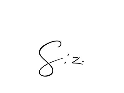 How to make S:z. name signature. Use Allison_Script style for creating short signs online. This is the latest handwritten sign. S:z. signature style 2 images and pictures png