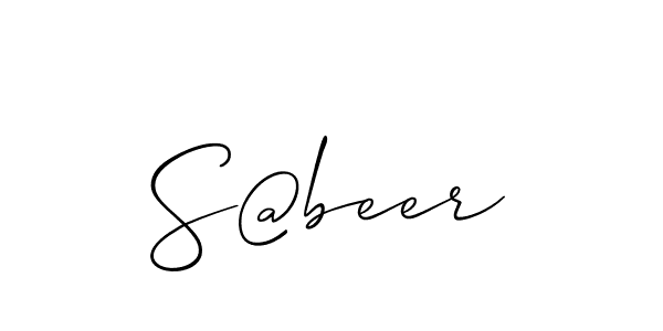You should practise on your own different ways (Allison_Script) to write your name (S@beer) in signature. don't let someone else do it for you. S@beer signature style 2 images and pictures png