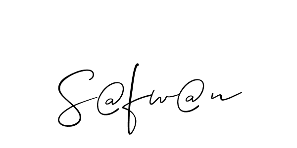 Create a beautiful signature design for name S@fw@n. With this signature (Allison_Script) fonts, you can make a handwritten signature for free. S@fw@n signature style 2 images and pictures png