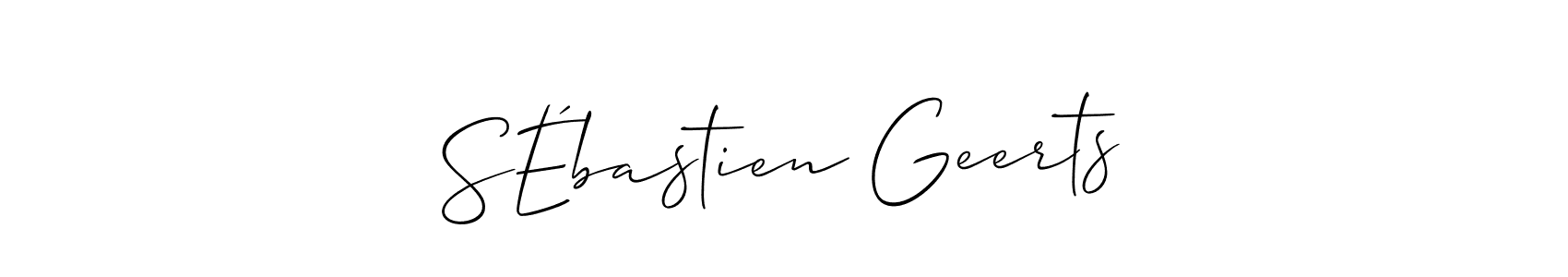 How to make SÉbastien Geerts signature? Allison_Script is a professional autograph style. Create handwritten signature for SÉbastien Geerts name. SÉbastien Geerts signature style 2 images and pictures png