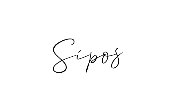 Make a beautiful signature design for name Sípos. With this signature (Allison_Script) style, you can create a handwritten signature for free. Sípos signature style 2 images and pictures png