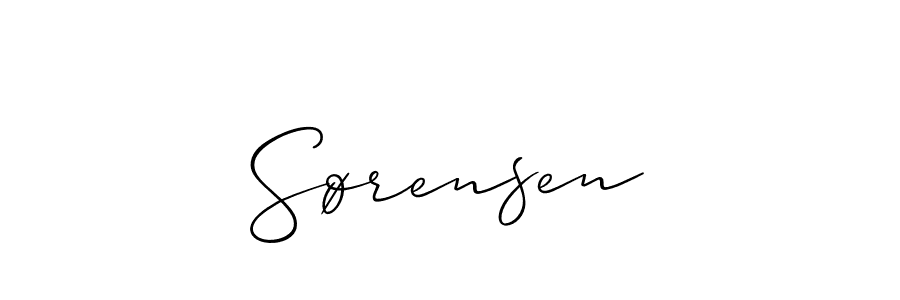Use a signature maker to create a handwritten signature online. With this signature software, you can design (Allison_Script) your own signature for name Sørensen. Sørensen signature style 2 images and pictures png