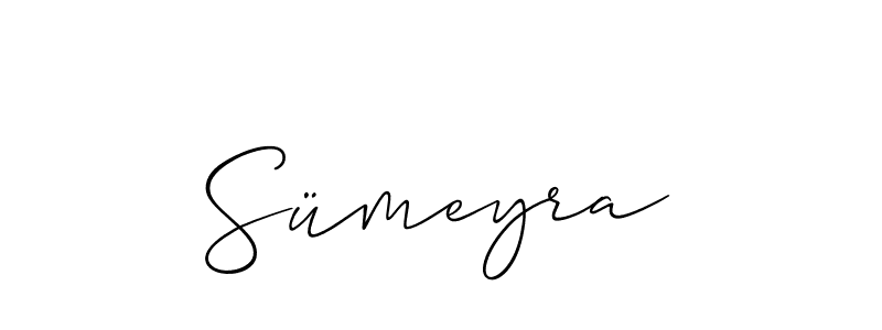 Make a beautiful signature design for name Sümeyra. With this signature (Allison_Script) style, you can create a handwritten signature for free. Sümeyra signature style 2 images and pictures png