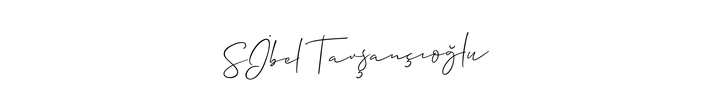 Allison_Script is a professional signature style that is perfect for those who want to add a touch of class to their signature. It is also a great choice for those who want to make their signature more unique. Get Sİbel Tavşançıoğlu name to fancy signature for free. Sİbel Tavşançıoğlu signature style 2 images and pictures png